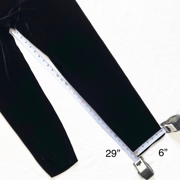 Vince Silk Velvet Viscose Elastic Waist Pull On Relaxed Straight Leg Black Pants - Picture 11 of 12